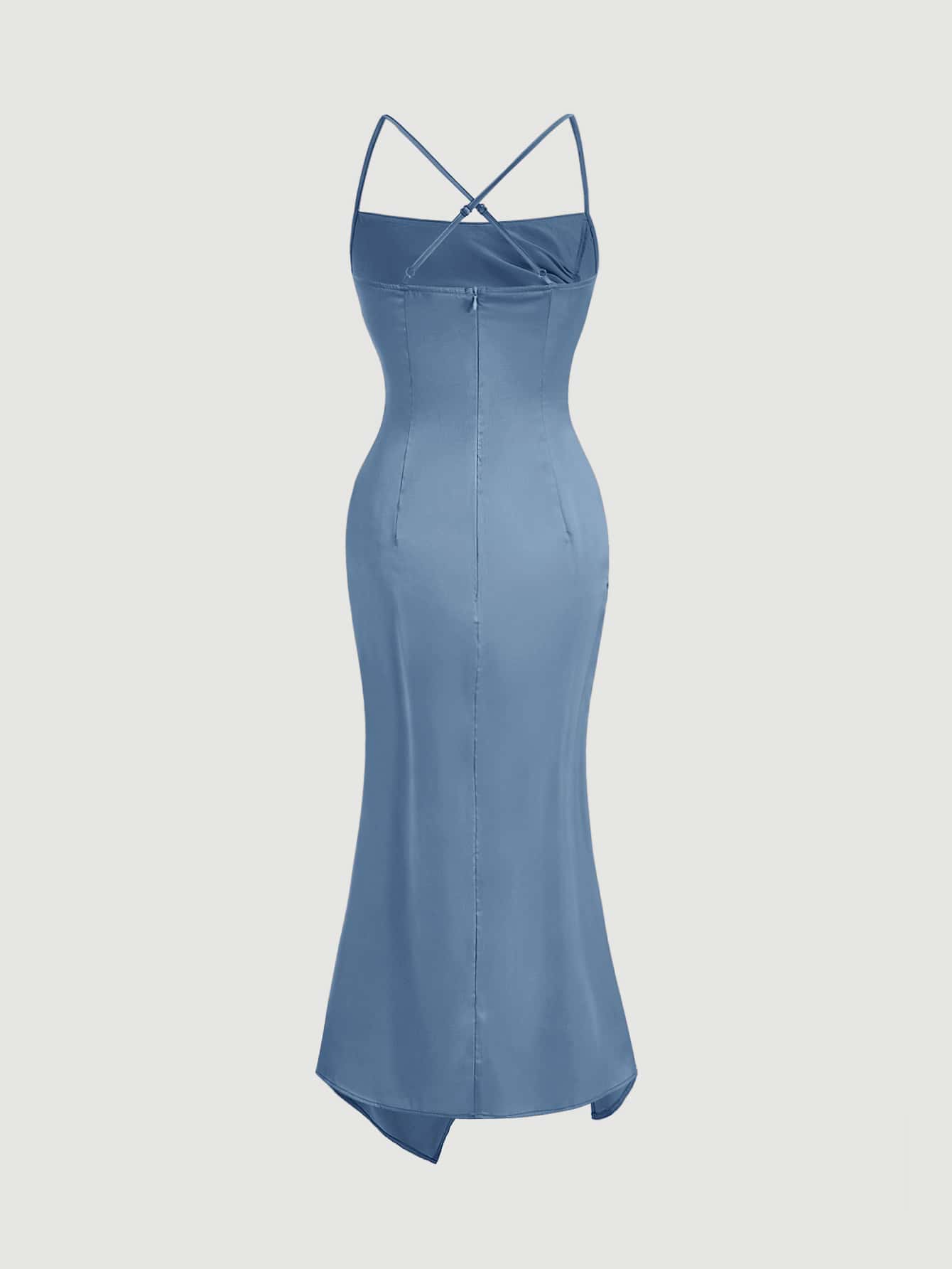 Vestido Tubinho com Fenda e Decote nas Costas