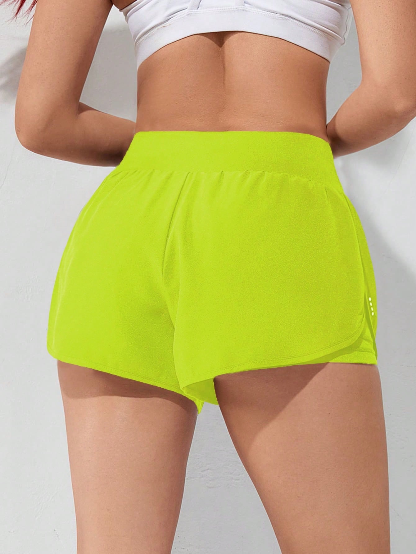 Gameset SHEIN Sport Shorts Esportivos com Bolso de Celular 2 em 1, Shorts Elásticos