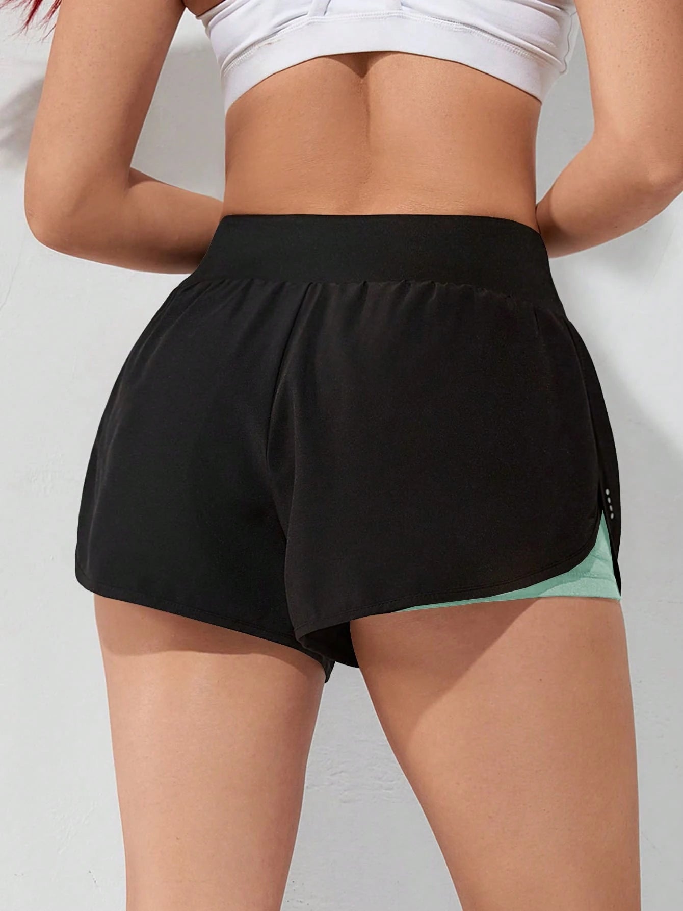 Gameset SHEIN Sport Shorts Esportivos com Bolso de Celular 2 em 1, Shorts Elásticos