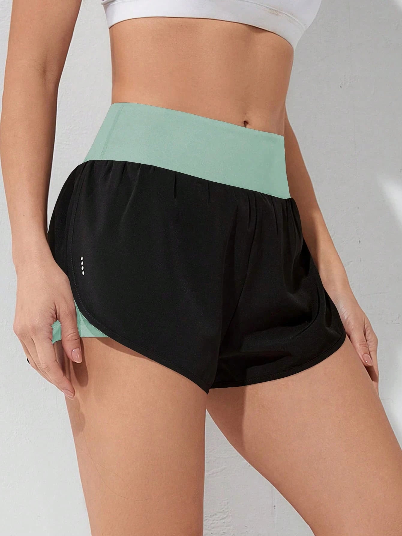 Gameset SHEIN Sport Shorts Esportivos com Bolso de Celular 2 em 1, Shorts Elásticos