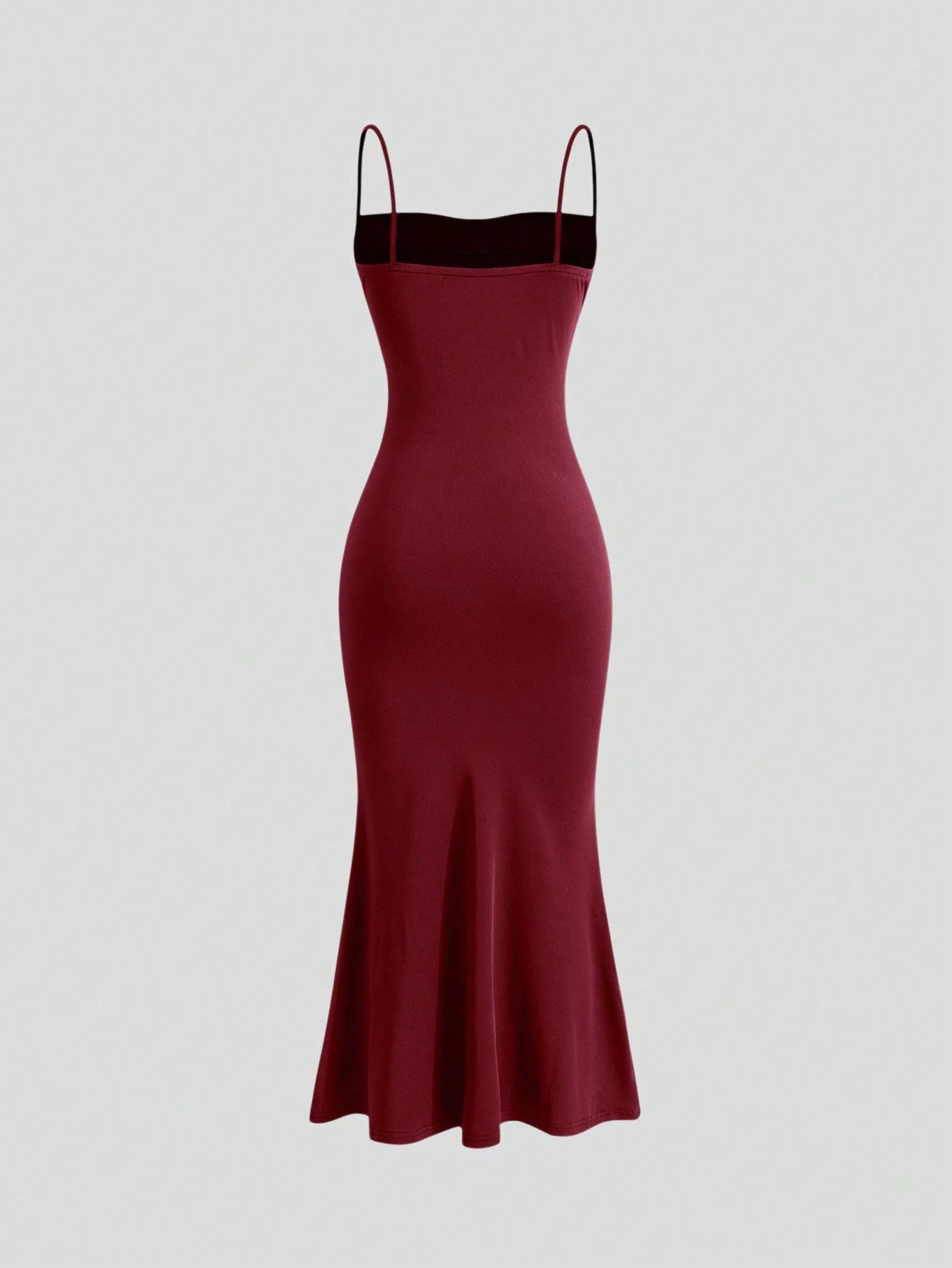 Vestido Longo Franzido Borgonha