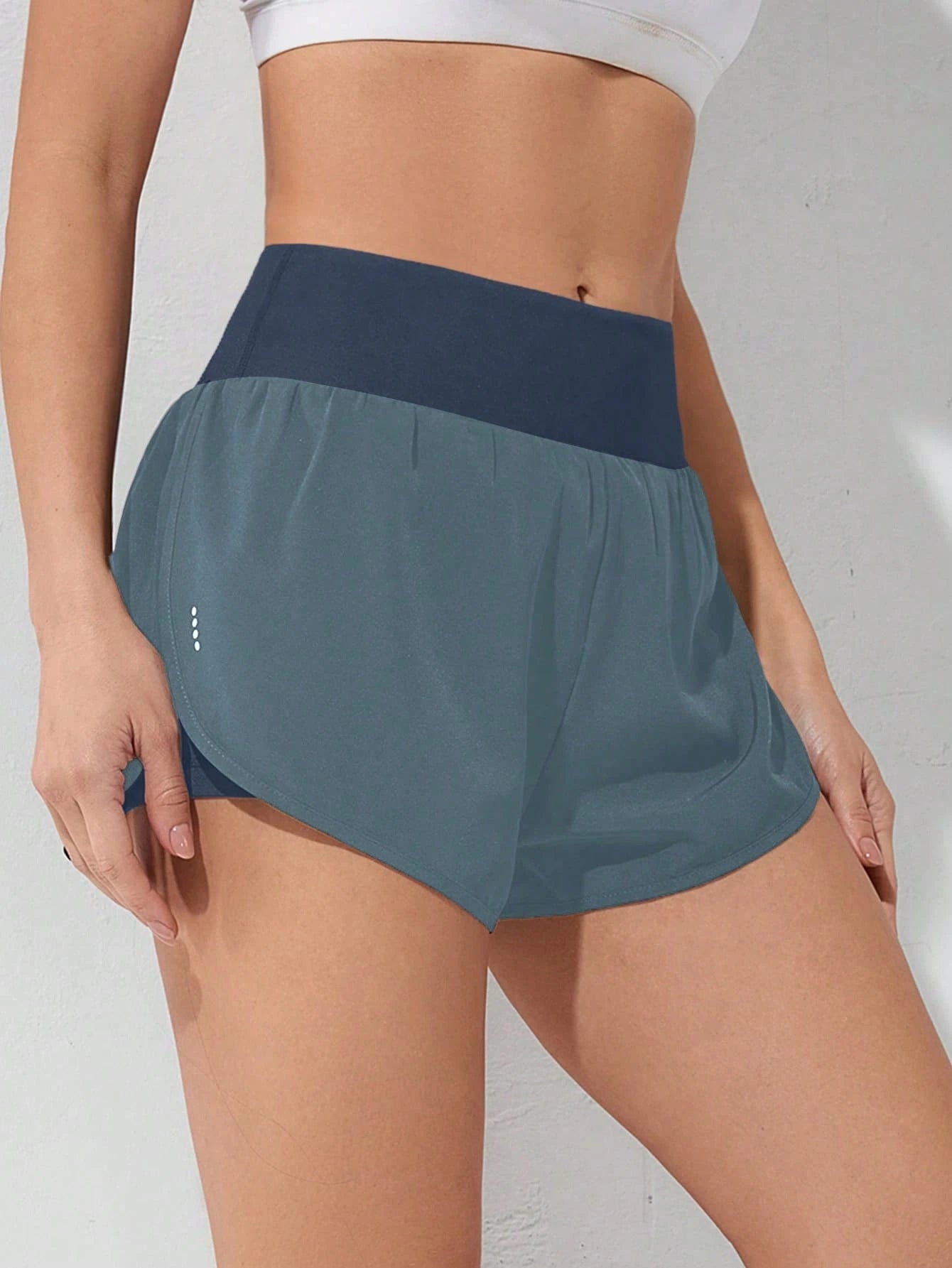 Gameset SHEIN Sport Shorts Esportivos com Bolso de Celular 2 em 1, Shorts Elásticos