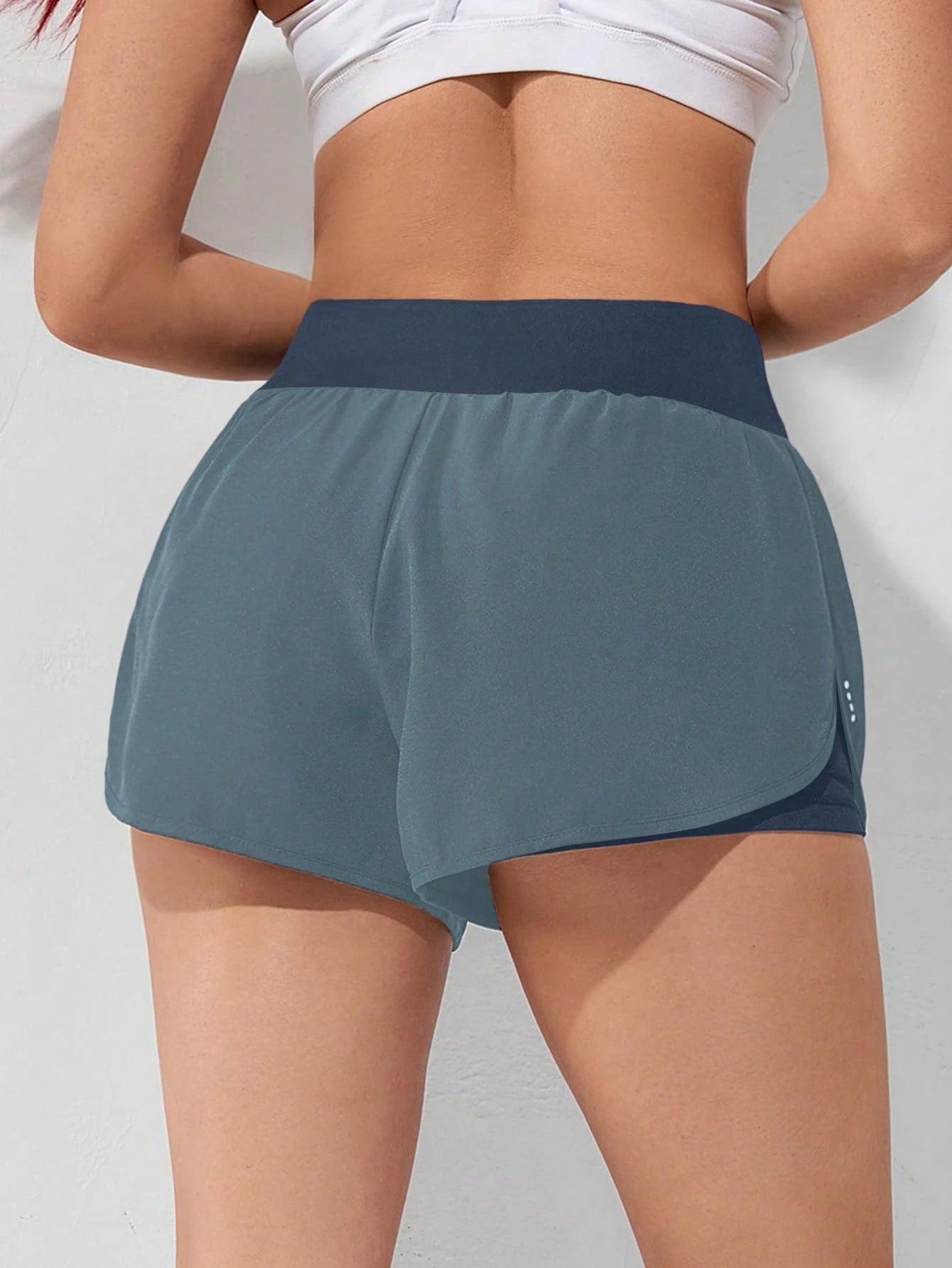 Gameset SHEIN Sport Shorts Esportivos com Bolso de Celular 2 em 1, Shorts Elásticos