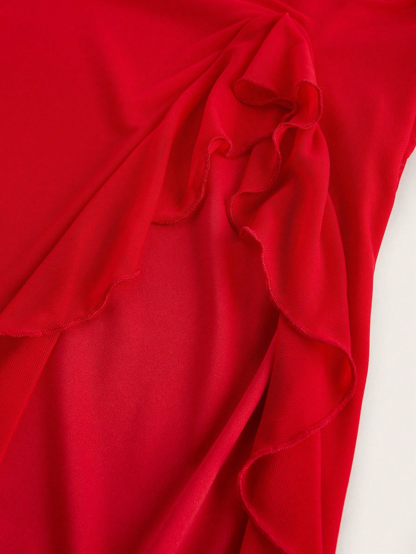 Saia com Fenda e Detalhe Franzido