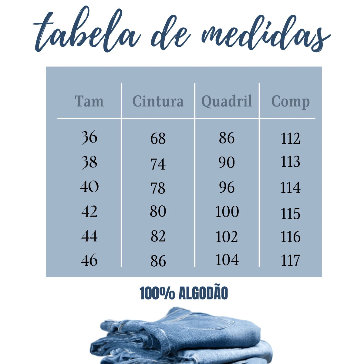 Calça Jeans Wide Leg Feminina c/ Fenda na Barra