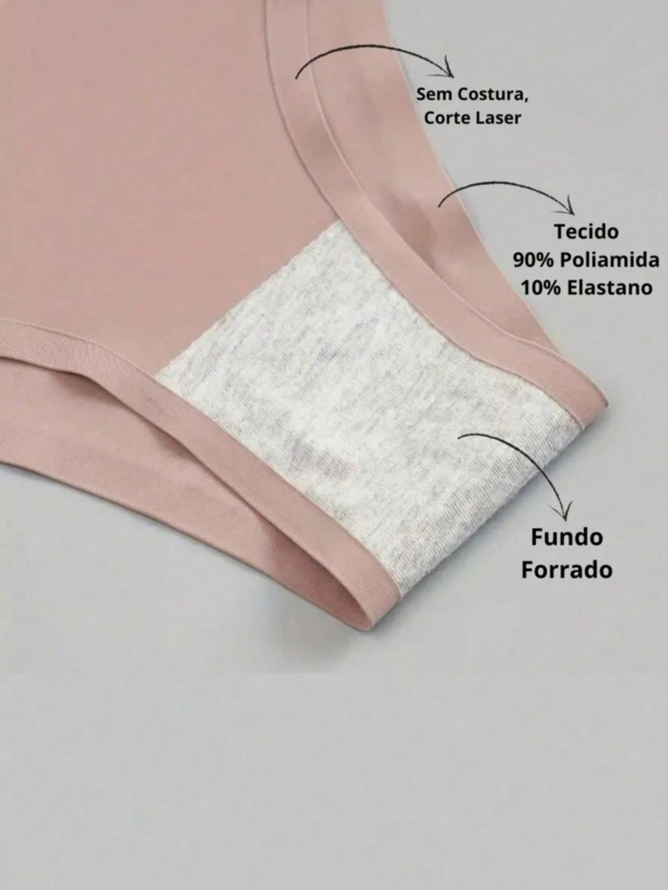 Kit 10 Calcinhas Tanga Sem Costura Não Marca Leve e Confortável