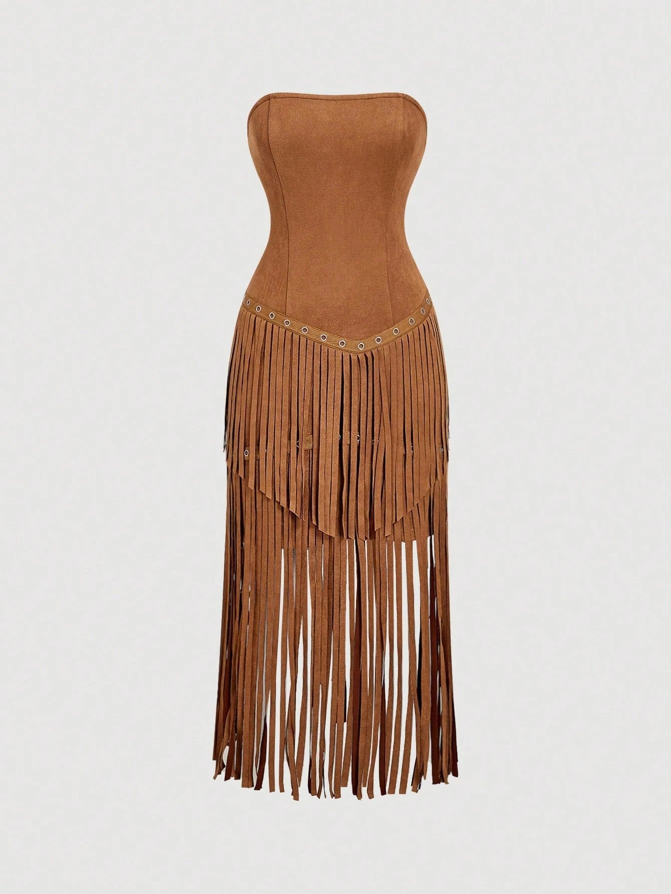 Vestido de Camurça com Franjas