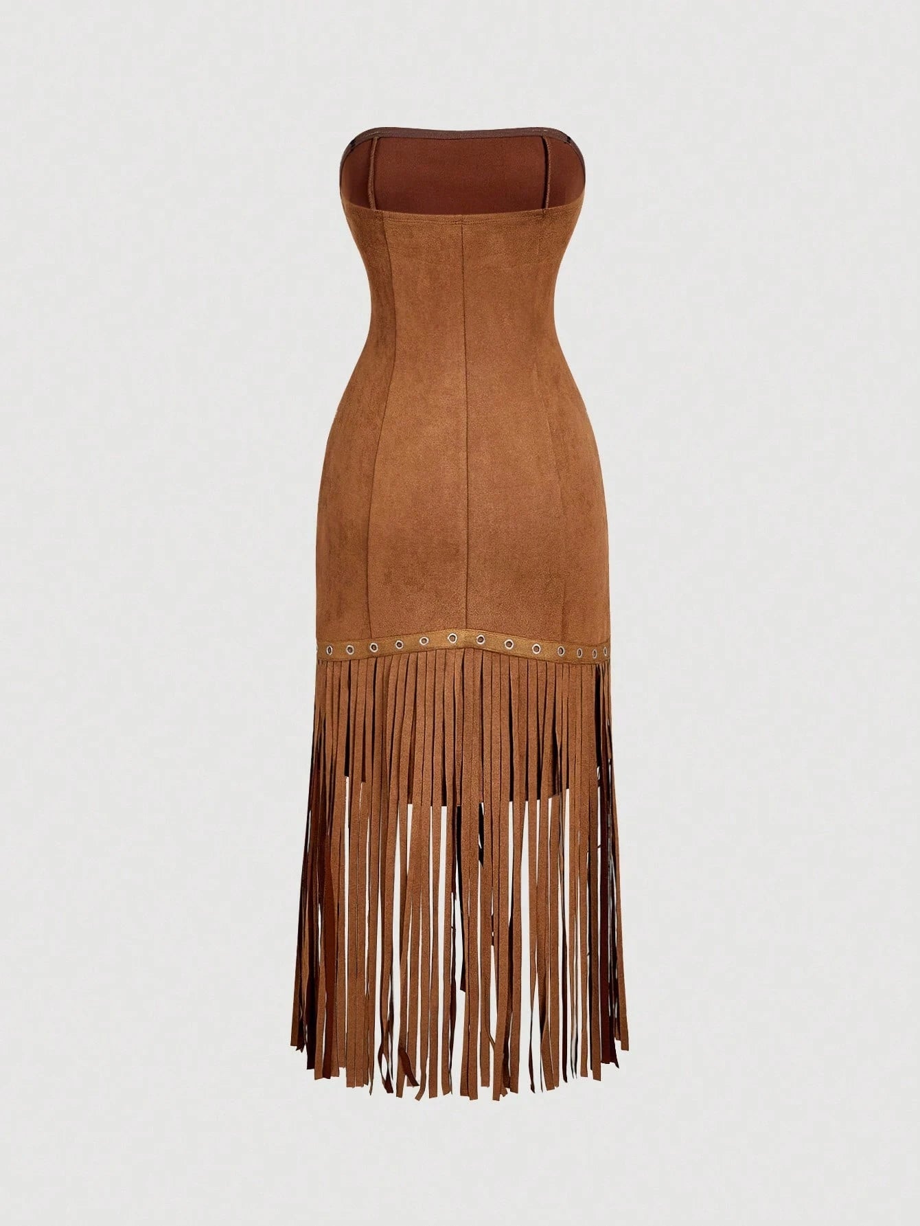 Vestido de Camurça com Franjas