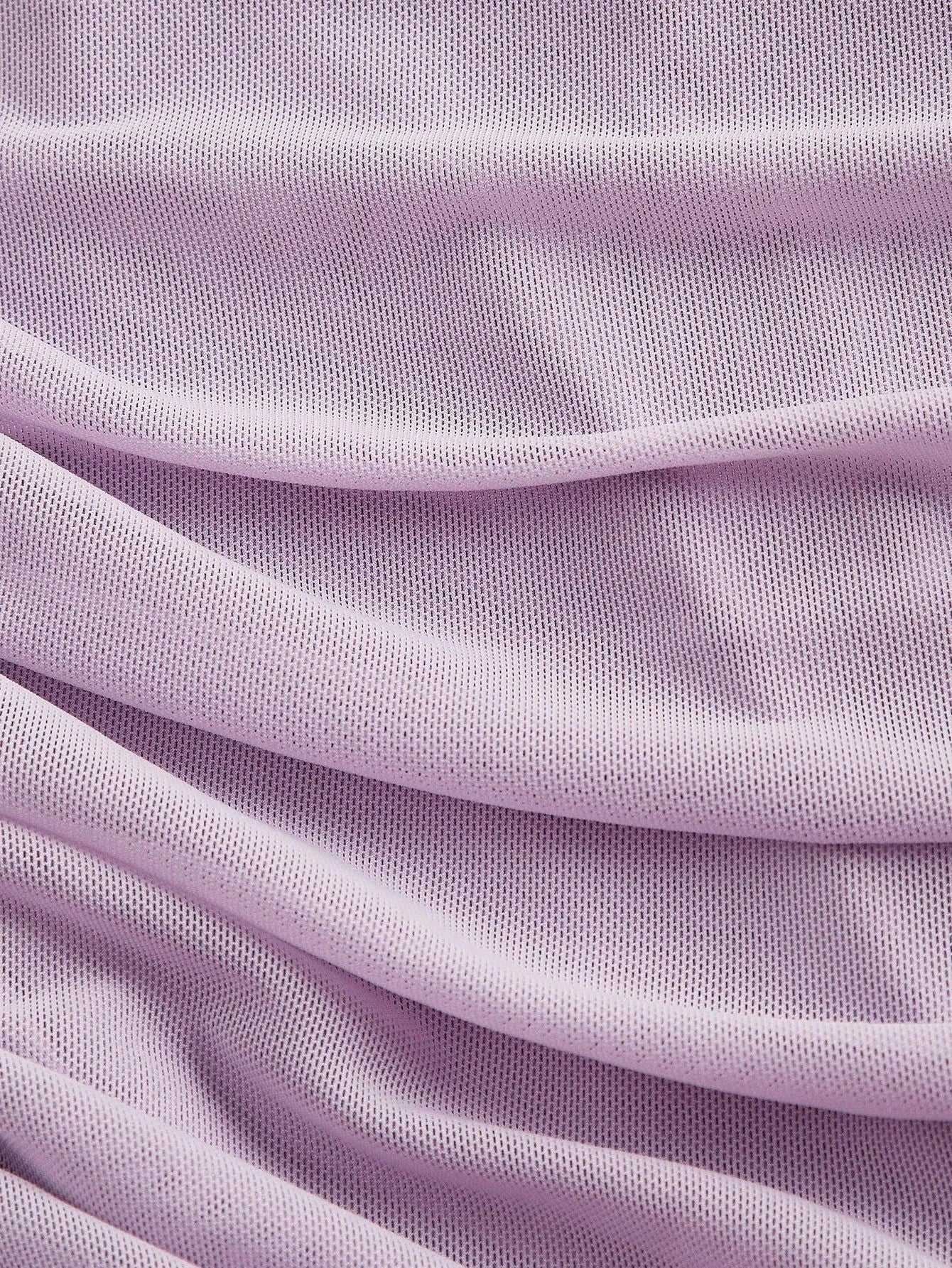 Vestido Midi de Decote Único e Detalhe Drapeado