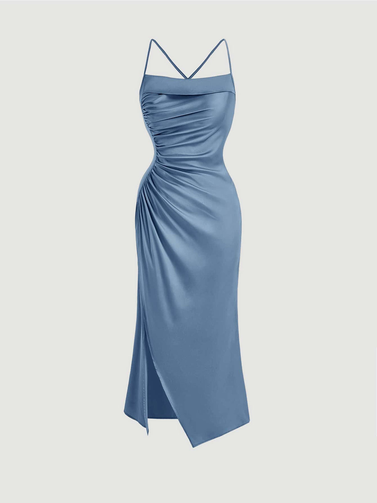 Vestido Tubinho com Fenda e Decote nas Costas