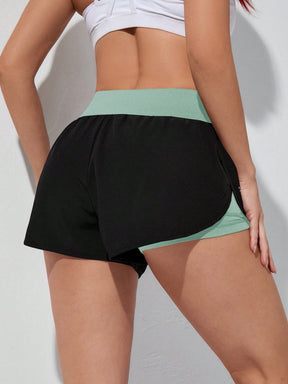 Gameset SHEIN Sport Shorts Esportivos com Bolso de Celular 2 em 1, Shorts Elásticos