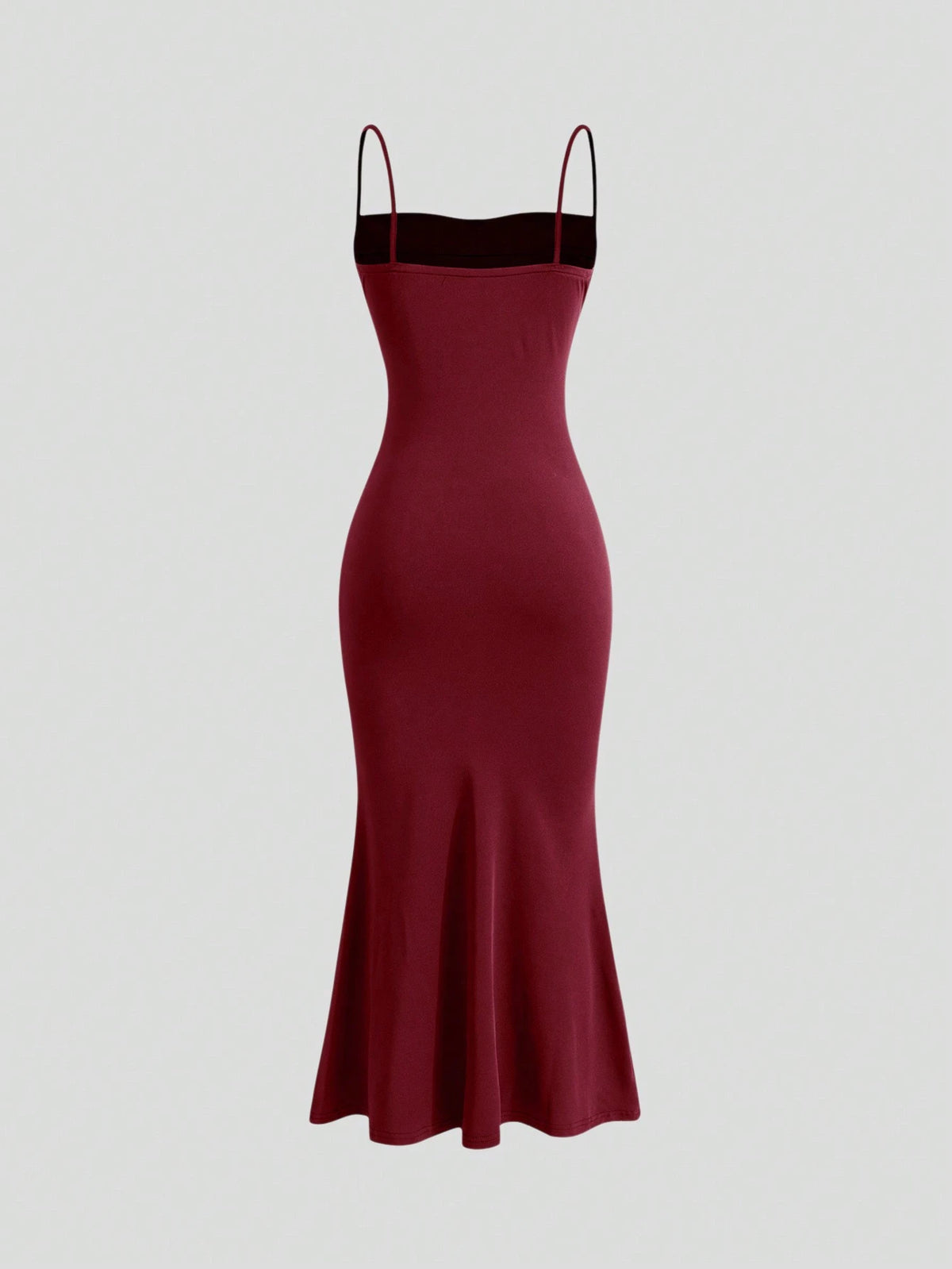 Vestido Longo Franzido Borgonha