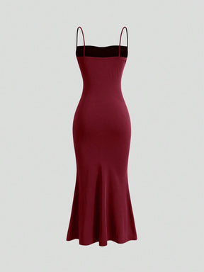 Vestido Longo Franzido Borgonha