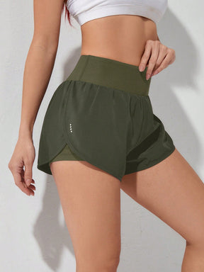 Gameset SHEIN Sport Shorts Esportivos com Bolso de Celular 2 em 1, Shorts Elásticos