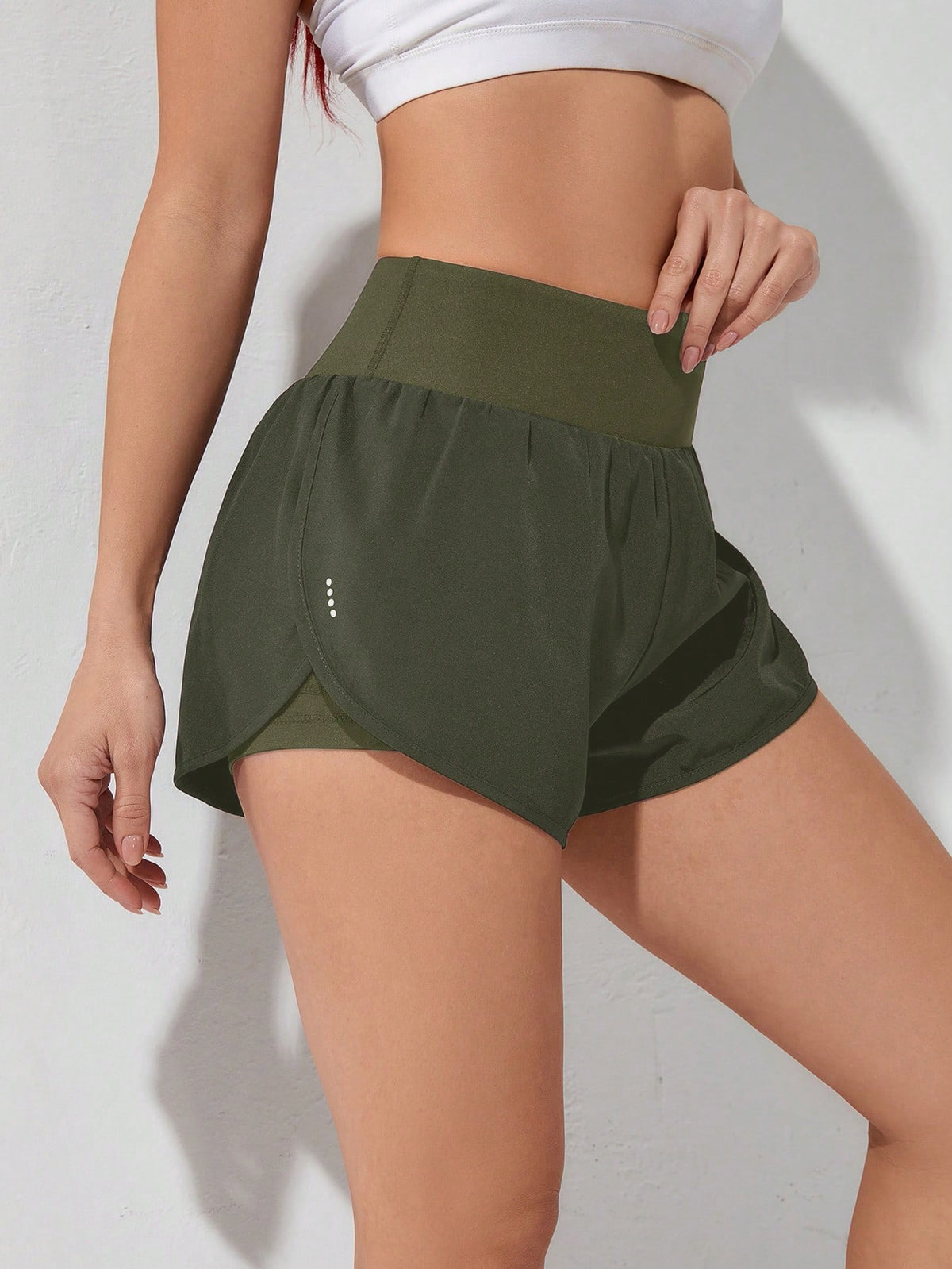 Gameset SHEIN Sport Shorts Esportivos com Bolso de Celular 2 em 1, Shorts Elásticos