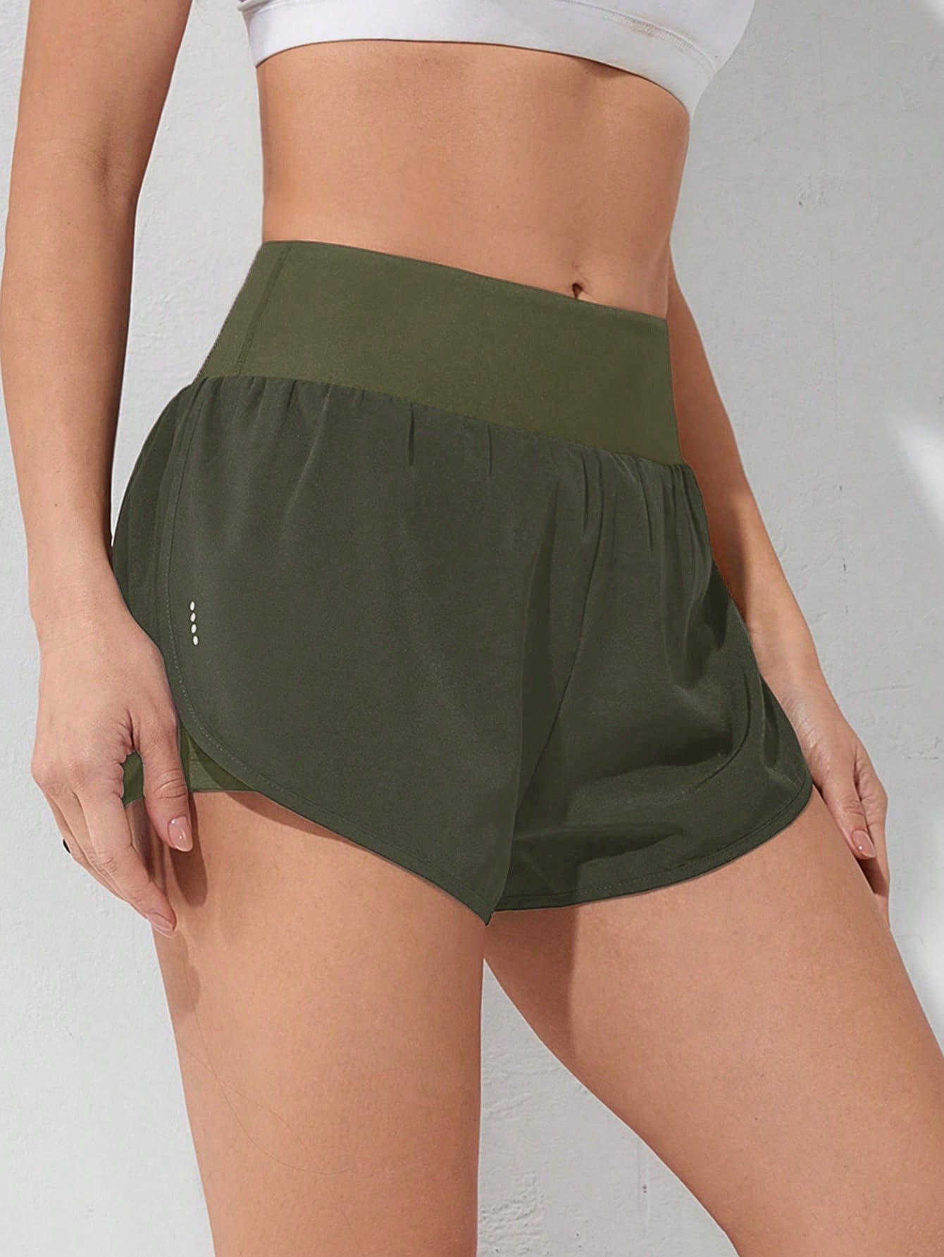 Gameset SHEIN Sport Shorts Esportivos com Bolso de Celular 2 em 1, Shorts Elásticos