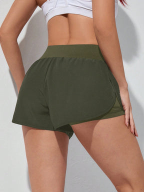 Gameset SHEIN Sport Shorts Esportivos com Bolso de Celular 2 em 1, Shorts Elásticos