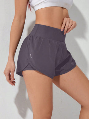 Gameset SHEIN Sport Shorts Esportivos com Bolso de Celular 2 em 1, Shorts Elásticos