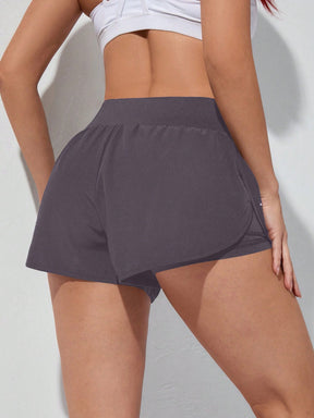 Gameset SHEIN Sport Shorts Esportivos com Bolso de Celular 2 em 1, Shorts Elásticos