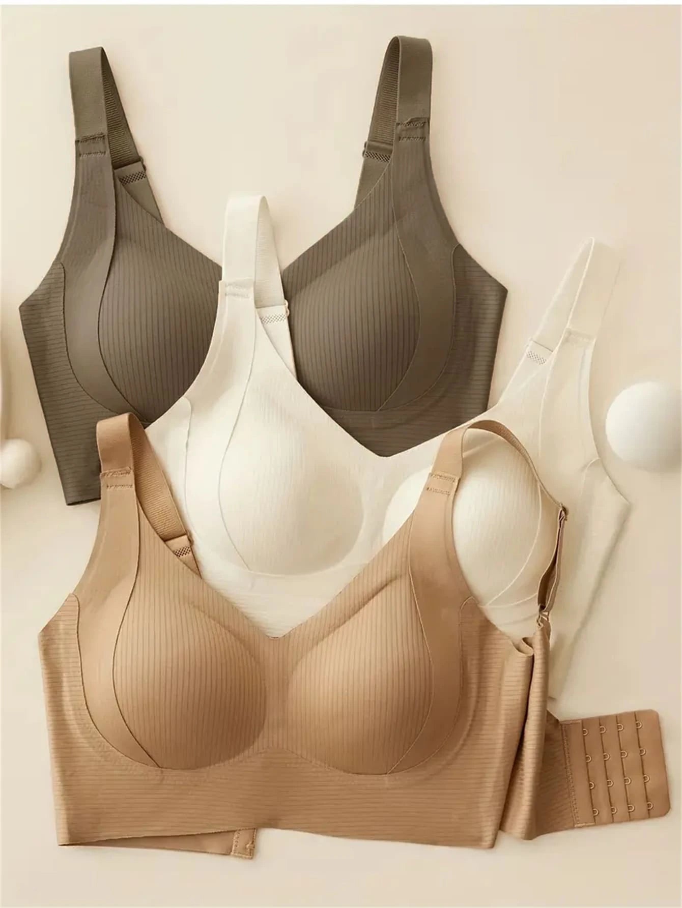 Kit 3 Peças Sutiãs Sem Costura e Respiráveis 