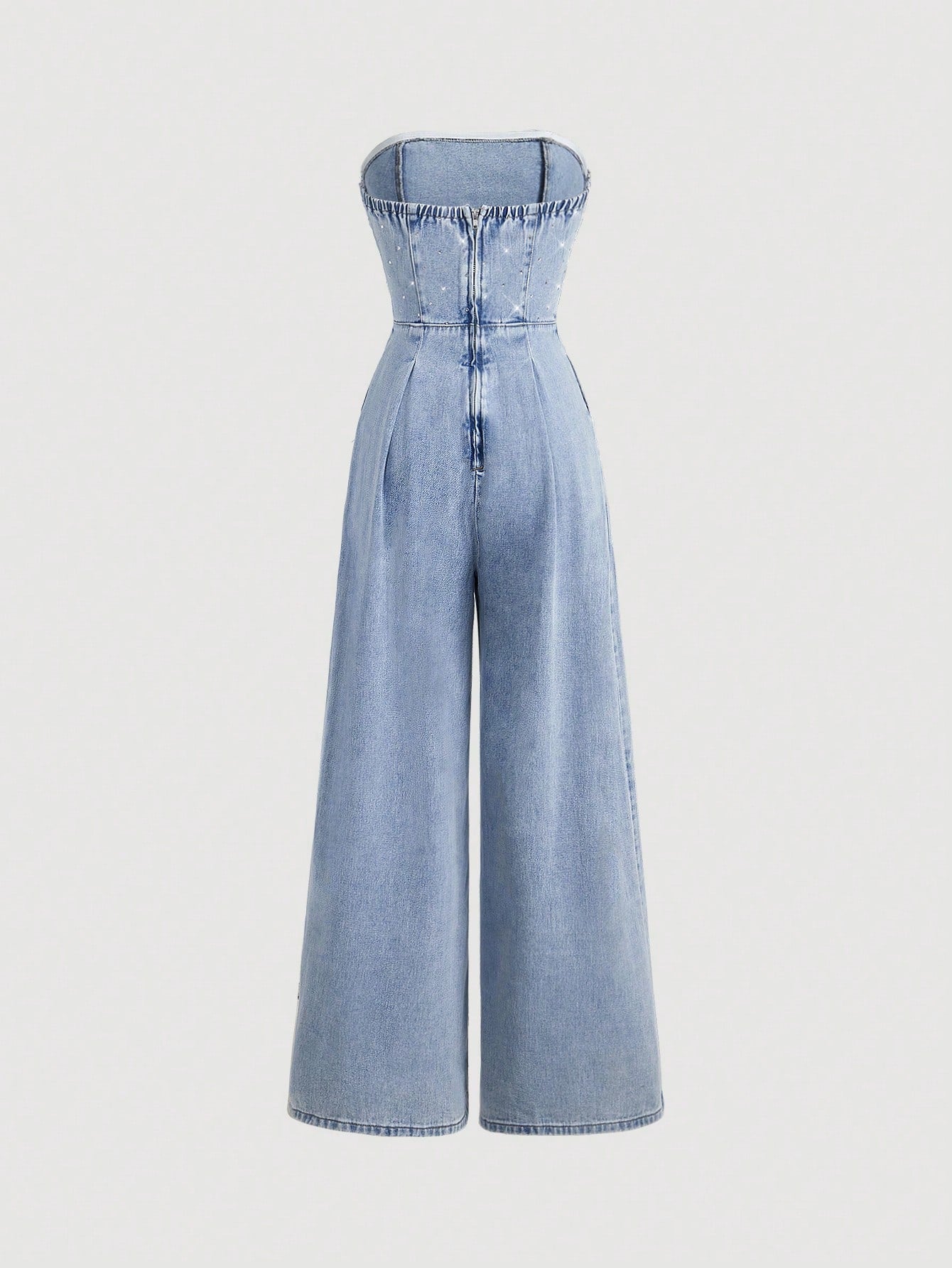 Macacão Jeans com Cinto na Cintura