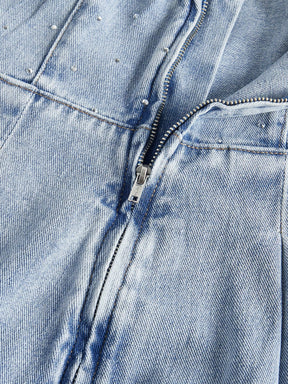 Macacão Jeans com Cinto na Cintura