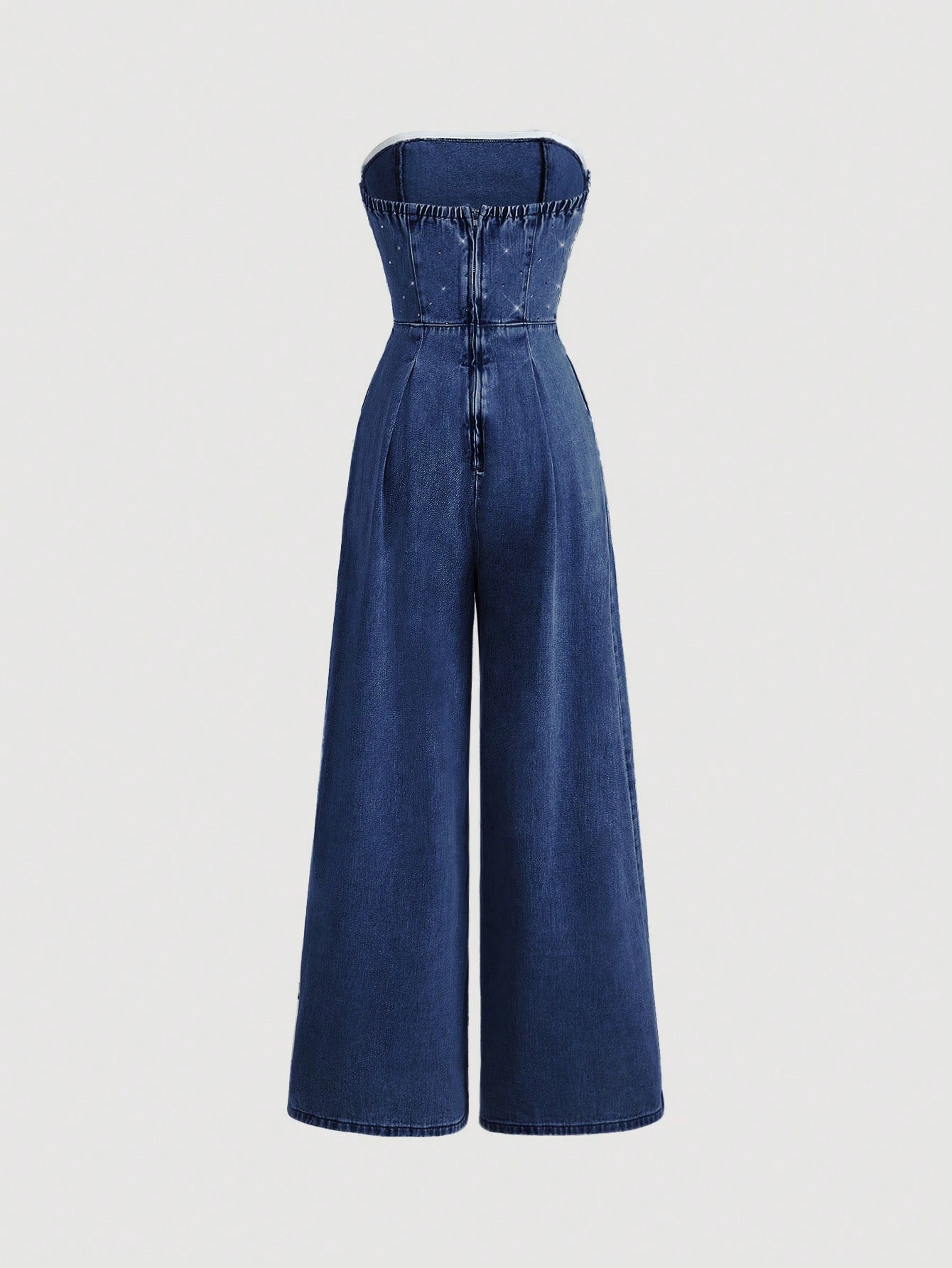 Macacão Jeans com Cinto na Cintura